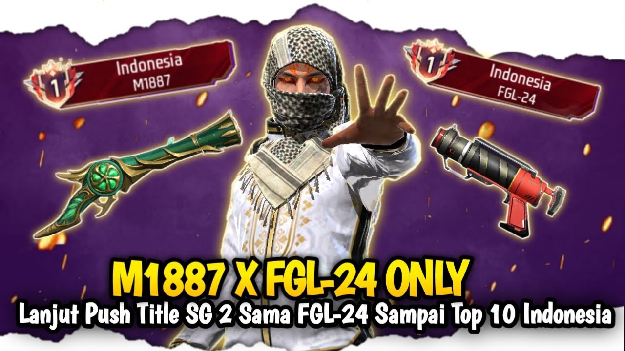 Lanjut Push Title M1887 Sama FGL-24 Sampai Top 10 Besar Indonesia Pake Bundle Ramadan - BR Ranked 