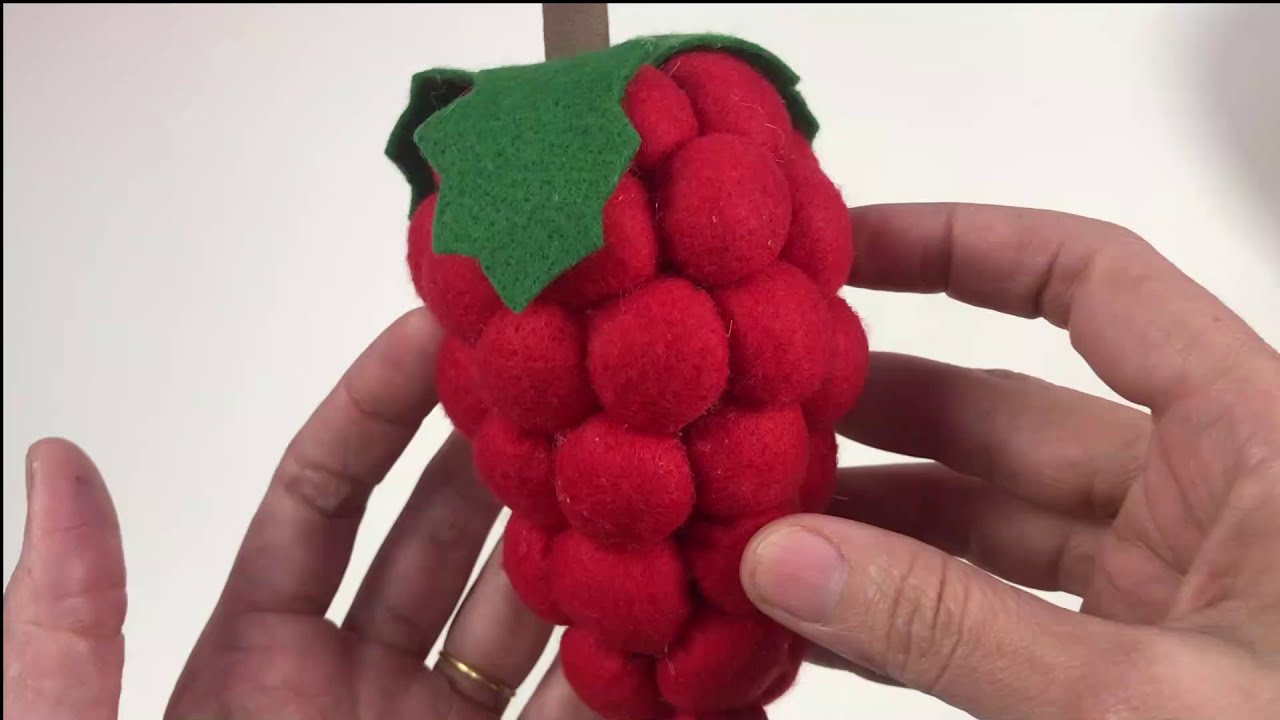 (DIY) Uva 3D de feltro - PASSO A PASSO - Djanilda Ferreira