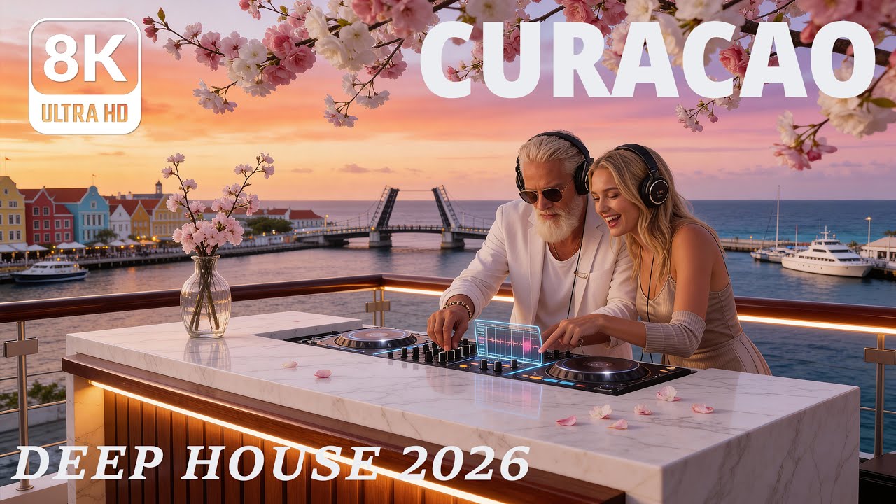 [8K] Кюрасао 🌴 Тропический дип-хаус 2026 | Голландские Карибские острова