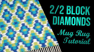 Block Diamonds in Boundweave | Mug Rug Tutorial 3