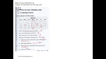 MIF Workbook 1B Solutions Chapter 15 Calendar and Time (Pg125 126)