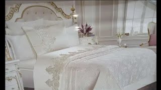 خياطة موديل مفرش سرير تركي بمواد متواجدة فالسوق المغربي باقل تكلفة من الجاهز