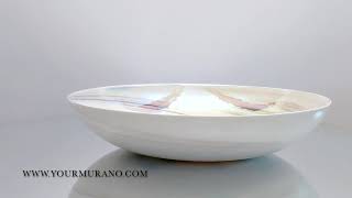Murano glass pearl round plate - CALLE | YOURMURANO