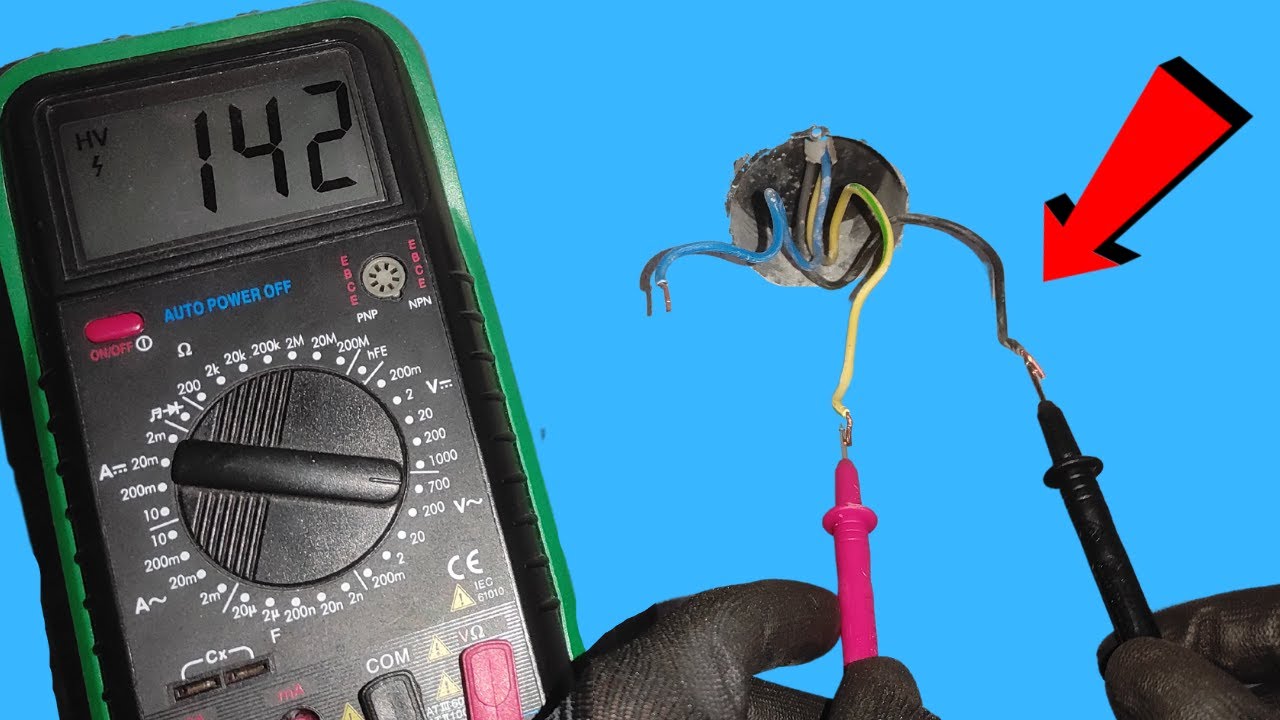 how-to-use-a-multimeter-to-test-voltage-of-live-wires-youtube