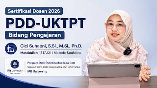 2026 Lecturer Certification | PDD-UKTPT Teaching Field | STA1211 Statistical Methods | Cici Suhae...