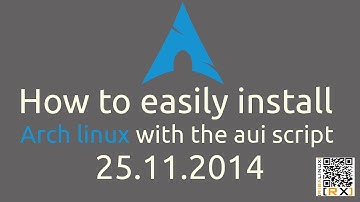 How to easily install Arch linux with the aui script 25.11.2014