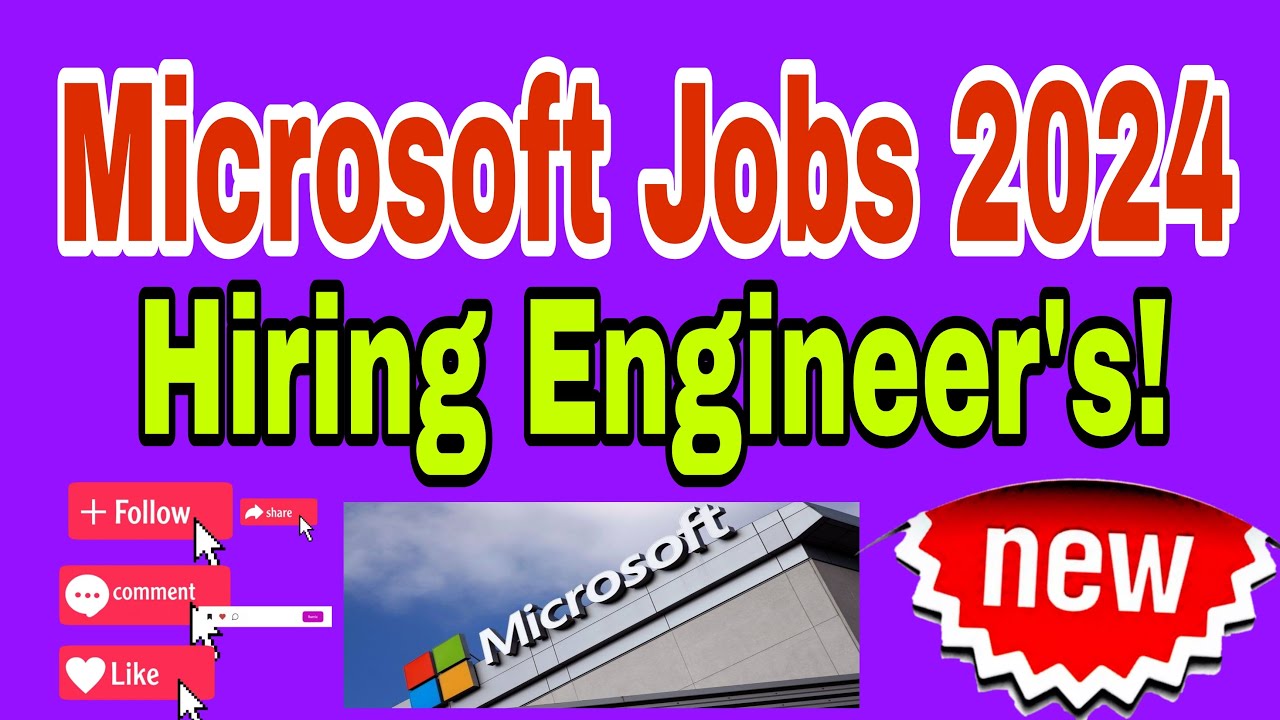 Microsoft Off Campus Freshers Drive 2024 Recruiting as Software ...