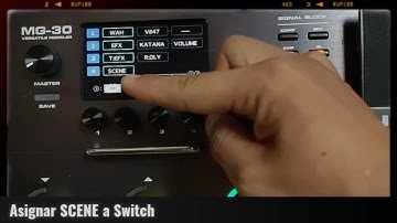 NUX MG-30 Asignar SCENE a Switch