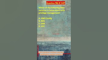 AWS Solutions Architect Associate Certification Practice Questions | Question No. 147 #aws #shorts