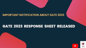 GATE 2023 Response Sheet Released.