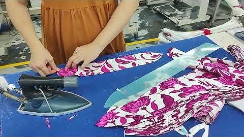 Trim, turn inside out, press the placket - Gọt, lộn, lấy đầu nhọn, ủi êm dây nơ 840512 (2 times)