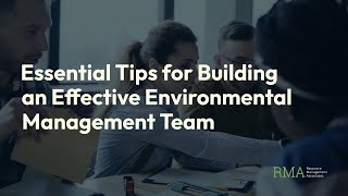Building a Strong Environmental Team for Your Compliance Program | Resource Management Associates