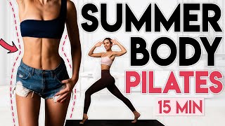 SUMMER BODY PILATES CHALLENGE 🔥 Burn Body Fat, Tone & Sculpt | 15 min screenshot 3