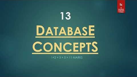 13 Database Concepts