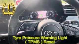 2024 AUDI A3 tyre pressure warning reset