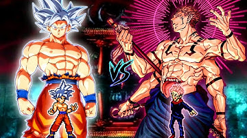 Goku MUI DBFZ OP V2 (New) VS Sukuna V1.6.1 in Jump Force Mugen