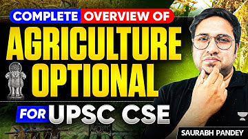 UPSC AGRICULTURE OPTIONAL 2026/27: Syllabus, Resources, Booklist & PYQs Trends by Saurabh Pandey