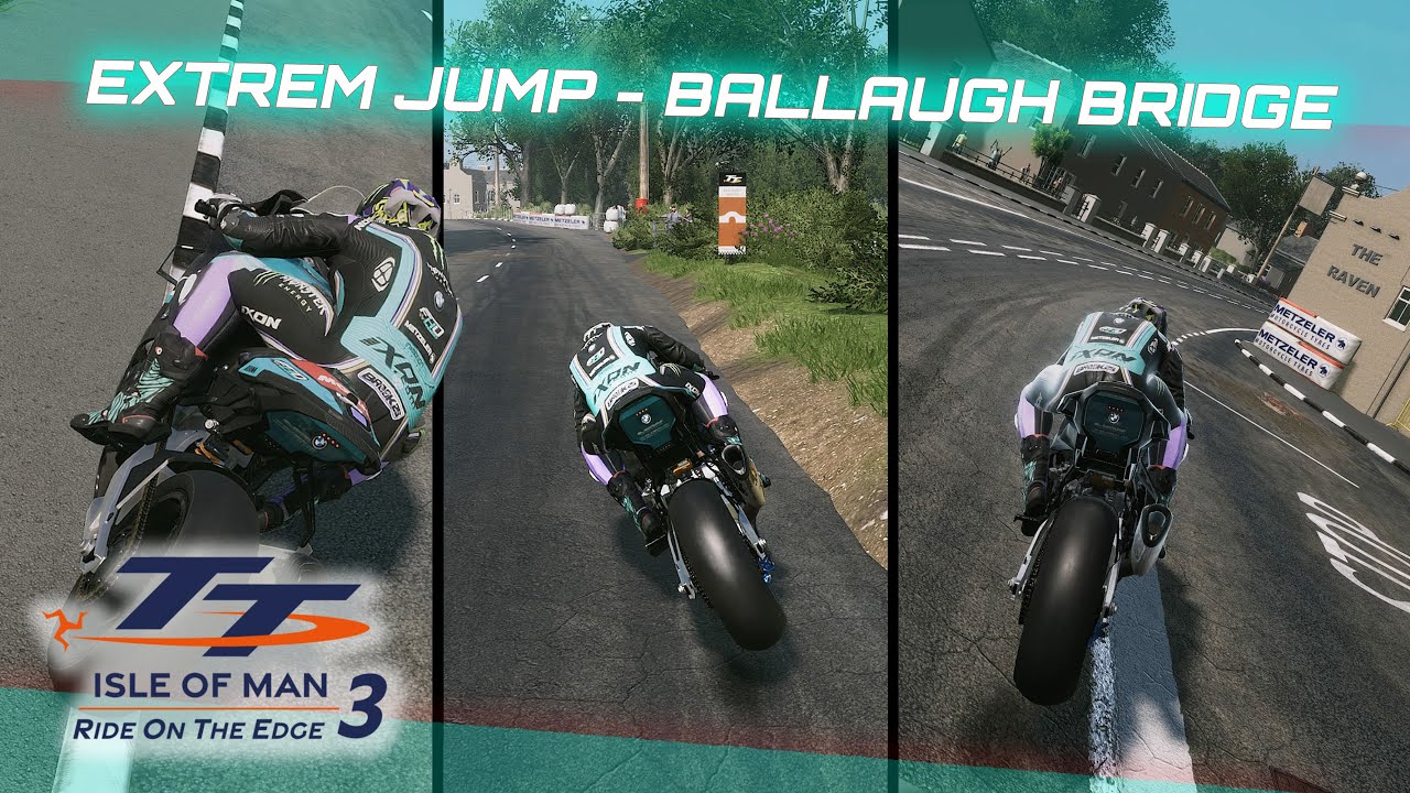 Tourist trophy 3 | Extrem jump on ballaugh bridge - snefaell mountain section 3 | BMW S 1000 RR