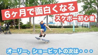 ６ヶ月で面白くなる！！スケボー初心者【スケートボード　スケート skate skateboard kids キッズ 】 女子　男子　オーリー　ショービット ハーフキャブ ビッグスピン 5歳　子供