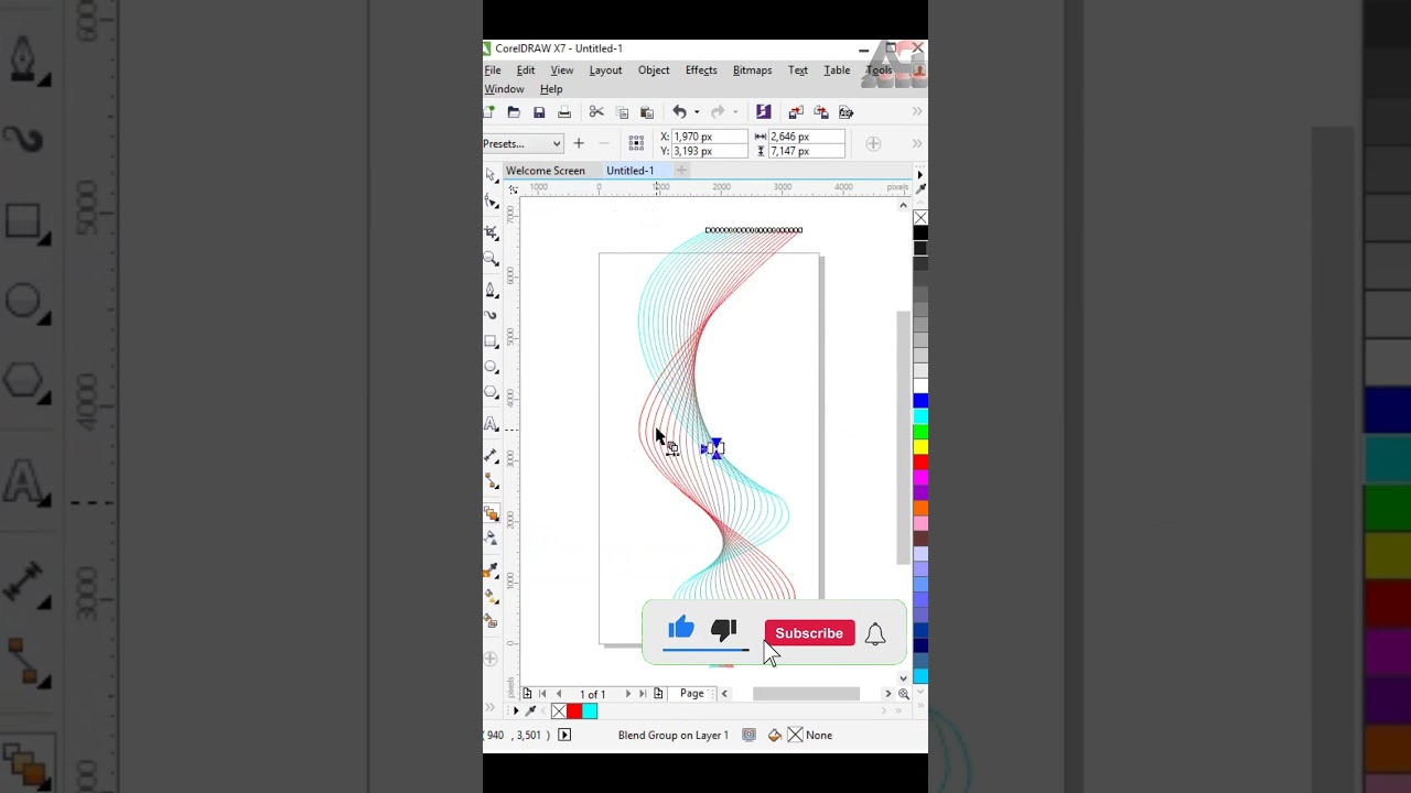 Waves Design in CorelDraw 