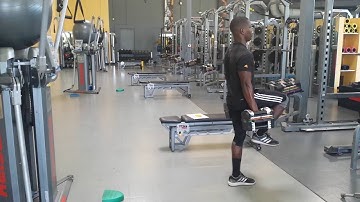 Reverse lunge to figure four sprinter hold at top.