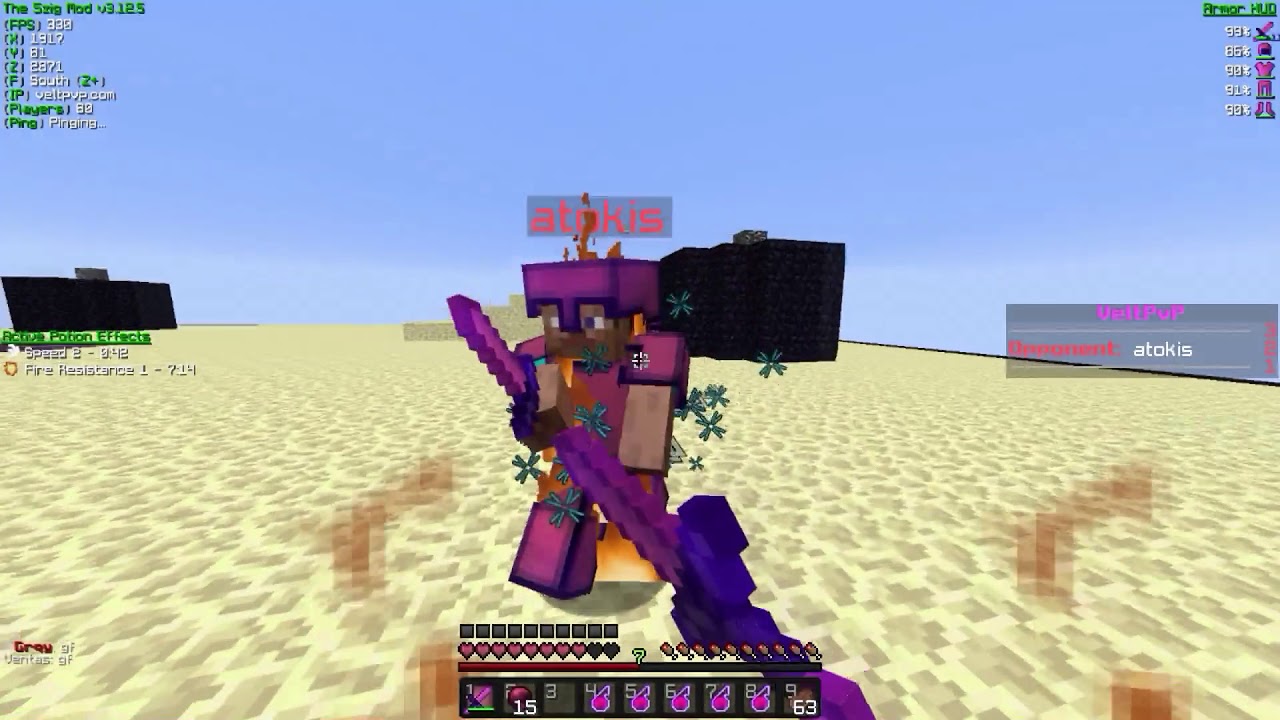 [Minecraft] VeltPvP 1v1 Bies vs. atokis