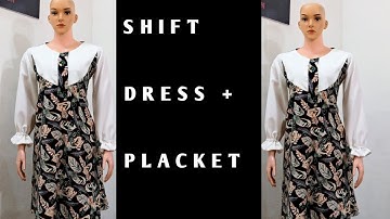 Shift Dress with Placket /Cut and Sew Easy Sewing Tutorial