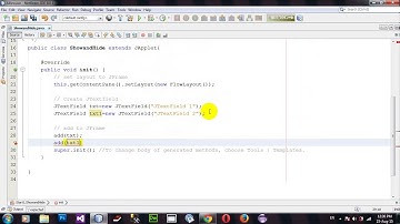 How to Show and Hide JTextfield using Java Applet and AWT in Netbeans