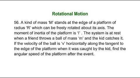 Video solution to concept of physics hc verma rotational motion QN.56