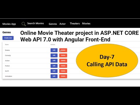 Online Movie Theater project in ASP.NET CORE Web API 7.0 with Angular Front-End | Day-7