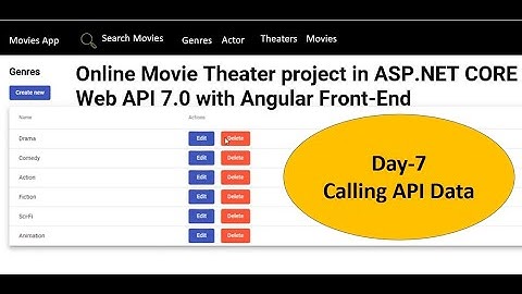 Online Movie Theater project in ASP.NET CORE Web API 7.0 with Angular Front-End | Day-7