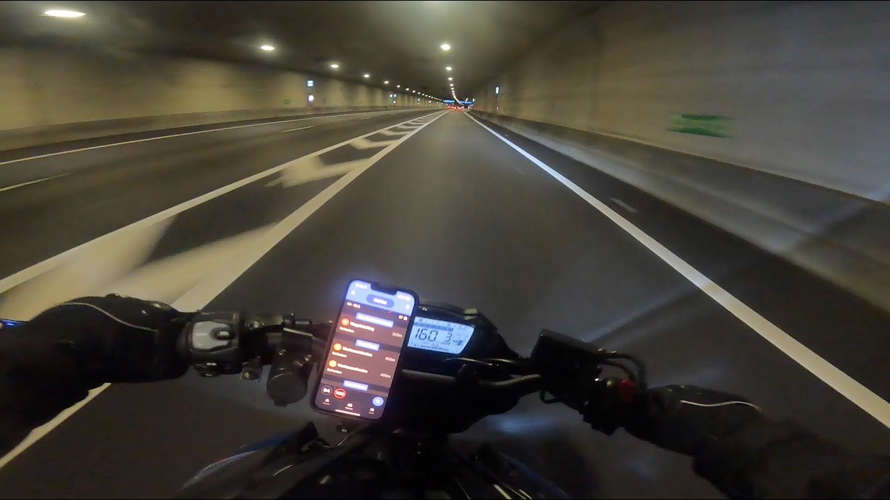 SUZUKI GSXS-750 NIGHT DRIVE TUNNEL ll POV RIDE PURE SOUND