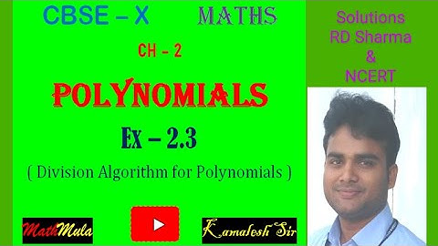 polynomials ex-2.3 class 10 CBSE || division algorithm for polynomials #findzerosofpolynomials