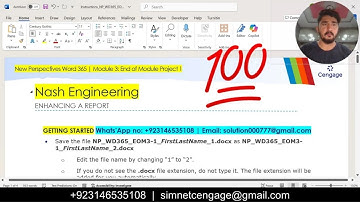 New Perspectives Word 365 | Module 3: End of Module Project 1 #NashEngineering #wordmodule3