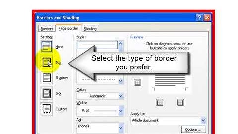 Applying A Page Border Microsoft Word 2007