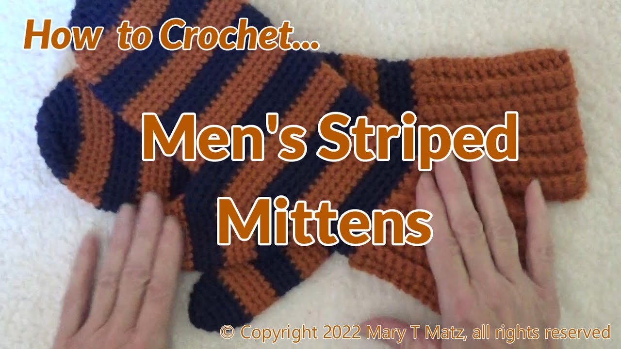 How to Crochet Men's Mittens 