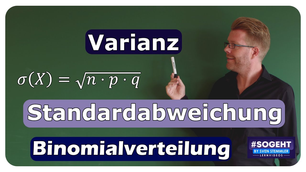 Vorschaubild zum Lernvideo "Streuung verstehen: Varianz und Standardabweichung bei binomialverteilten Zufallsgrößen erklärt!"
