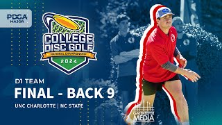 2024 College Disc Golf National Championships | D1 Team FINAL B9 | UNC Charlotte, NC State
