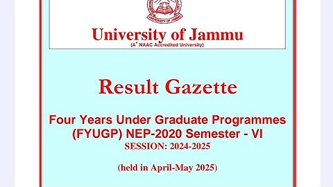 Jammu University Result out 🔥 6th sem 2nd 4th..3rd Soon Check Report 👍✅