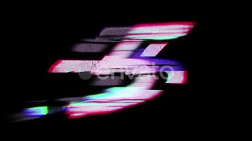 Cyberpunk Countdown 4K Alpha Channel / 4k Footage / Glitch Countdown