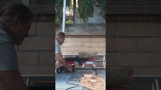 Cutting a Log on a Central Machinery 5 Ton Log Splitter 4