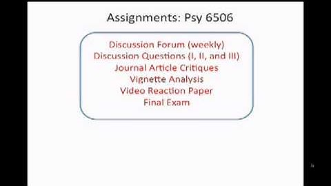 PSY 6506 Psychopathology - Part 1 | Course Introduction