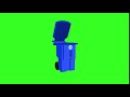 Blue bin free asset i opening animation green screen footage