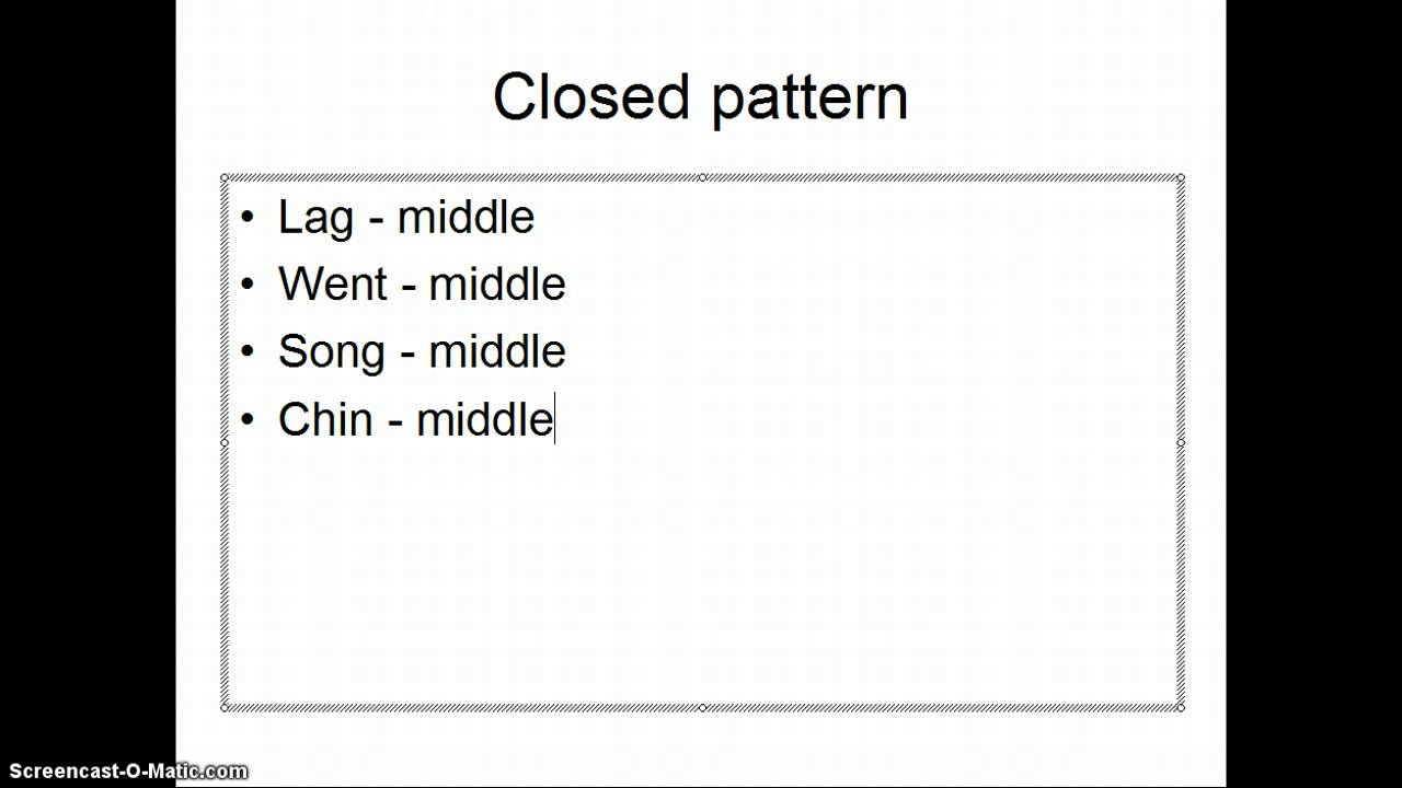 Closed Pattern- Phonics the Easy Way - YouTube
