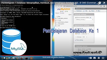 Pembelajaran 1 Database: Menampilkan, membuat, dan menghapus database SQL di CMD (Command Prompt)