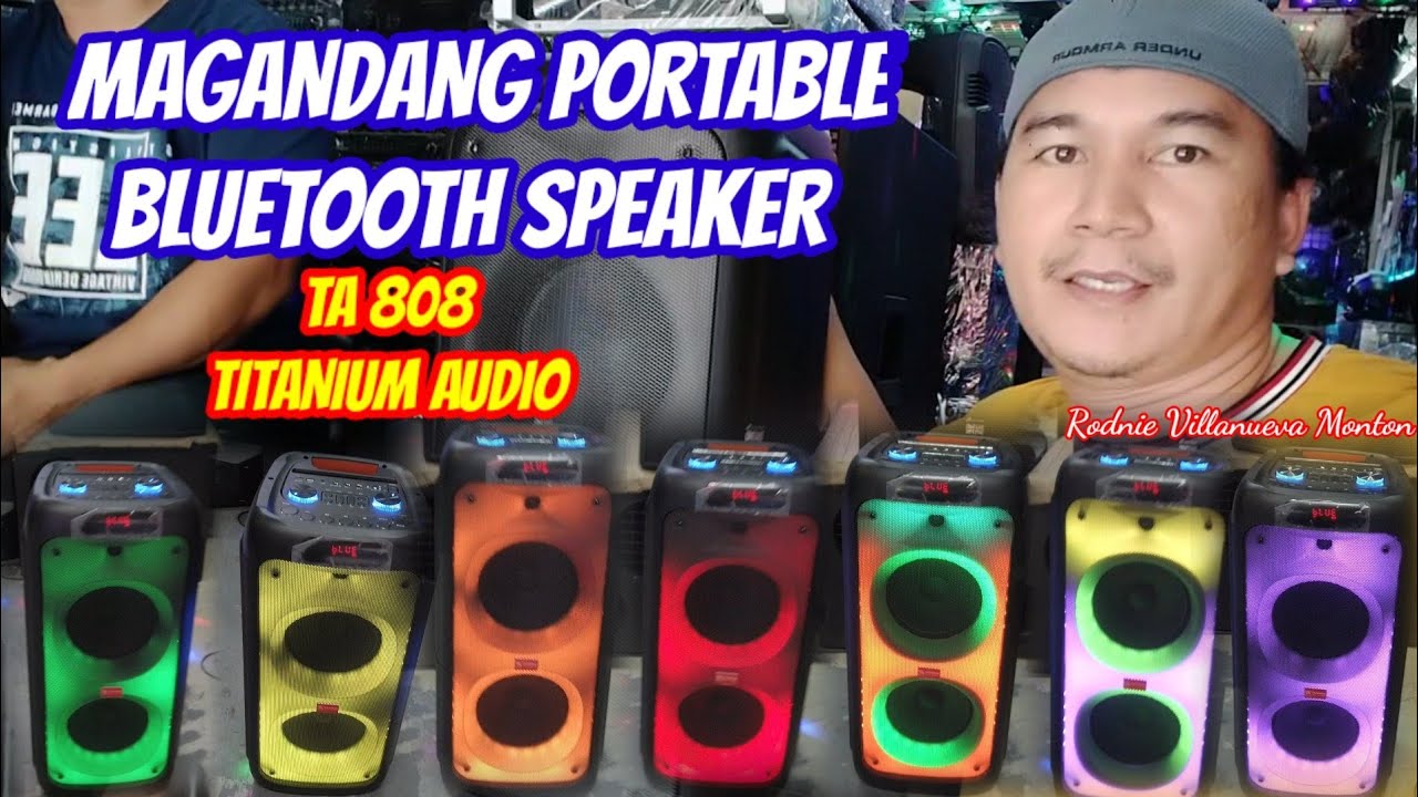 MAGANDANG PORTABLE BLUETOOTH SPEAKER,TA808 TITANIUM AUDIO 5000W PMPO