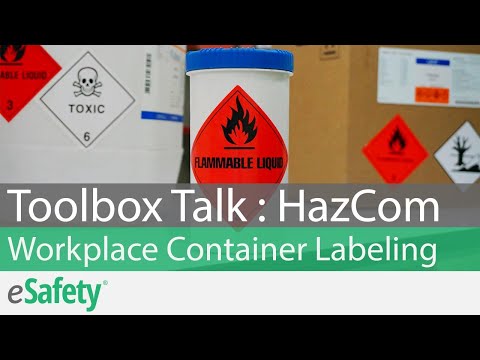 2 Minute Toolbox Talk: HazCom - Workplace Container Labeling
