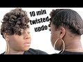 10 min twisted updo | Protective Natural Hairstyles for hair growth!