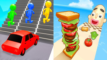 Shape shifting VS Sandwich Runner - All Level Gameplay Walkthrough Android iOS Ep1