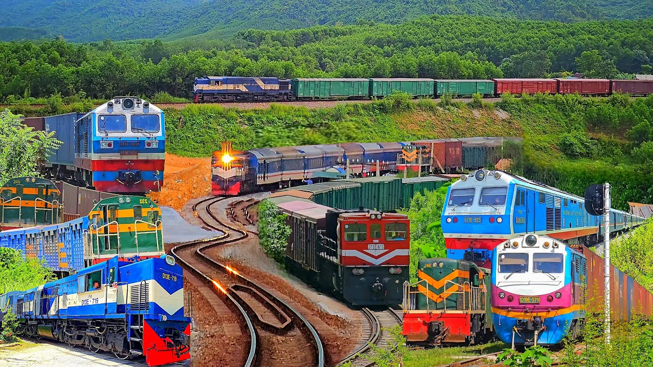 Thử Thách Ở Đèo Khe Nét Từ Trưa Đến Chiều Muộn Xem Có Bao Nhiêu Chuyến Tàu Chở Hàng, Khách Đi Qua 👇🏻